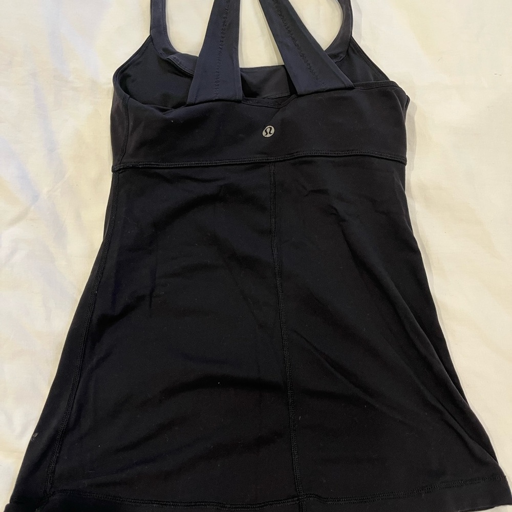 Black Lululemon Athletic tank top size 6